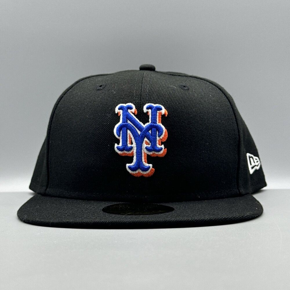 New York Mets New Era Alternate Authentic On-Field 59FIFTY Fitted Black 7 1/2